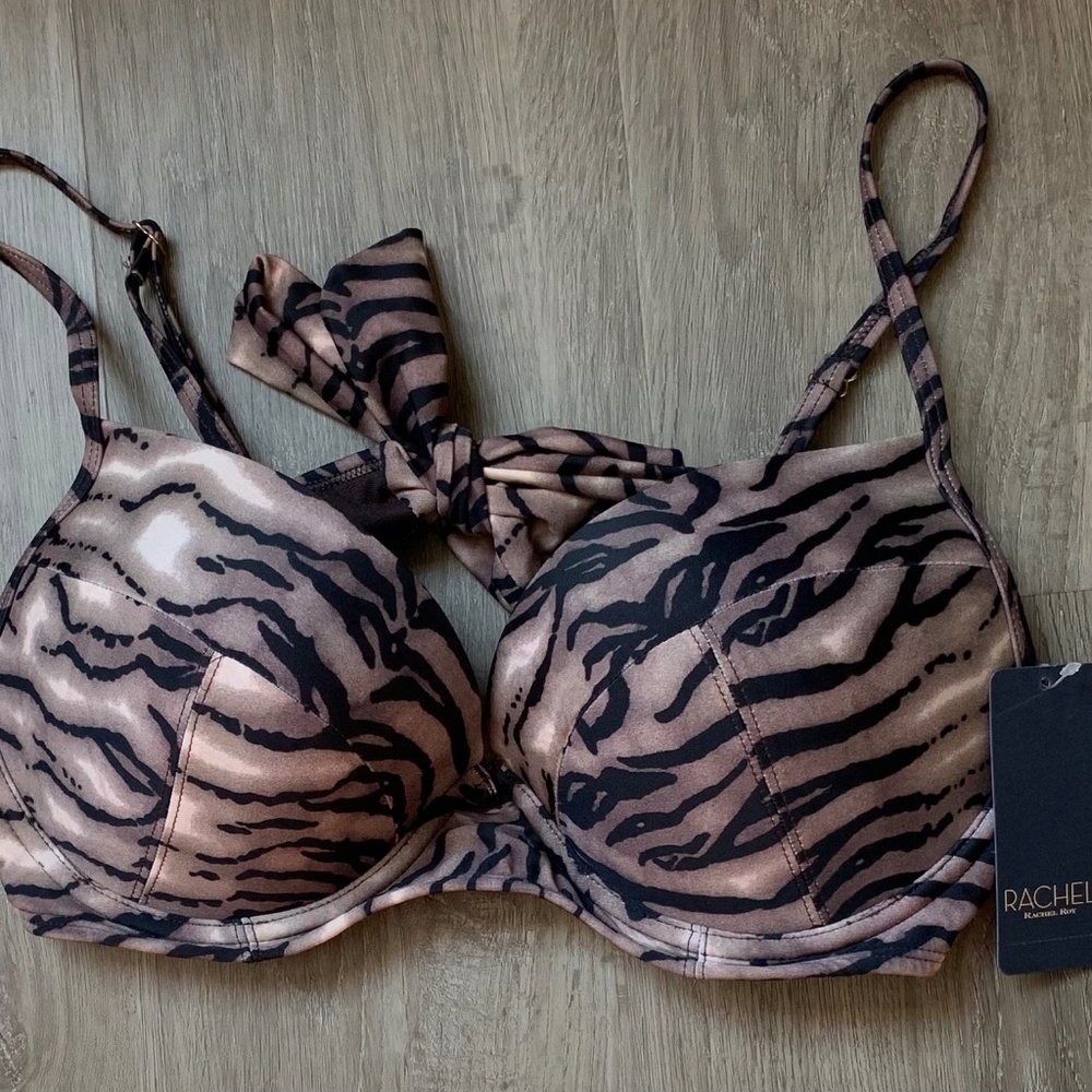 Rachel Roy  Bikini  Halter Swim Top Size Large NWT